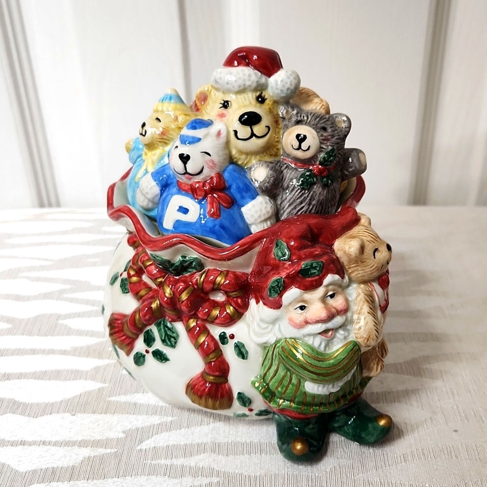 Fitz And Floyd, Holiday Elf, Candy Dish, Lidded Box